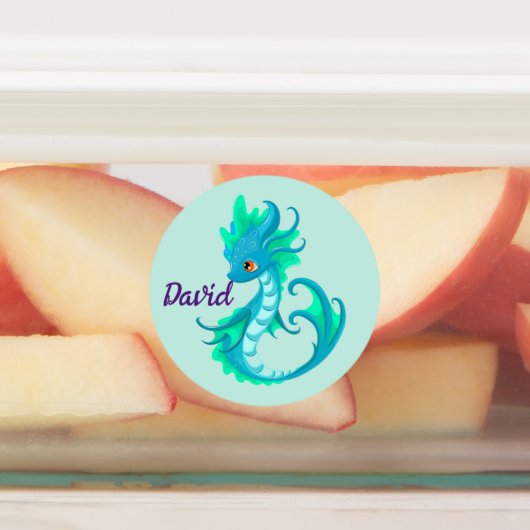 Leuke gepersonaliseerde baby Dragon Labels (Aangebracht)