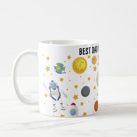 Leuke gepersonaliseerde beste vader in het univers koffiemok (Links)