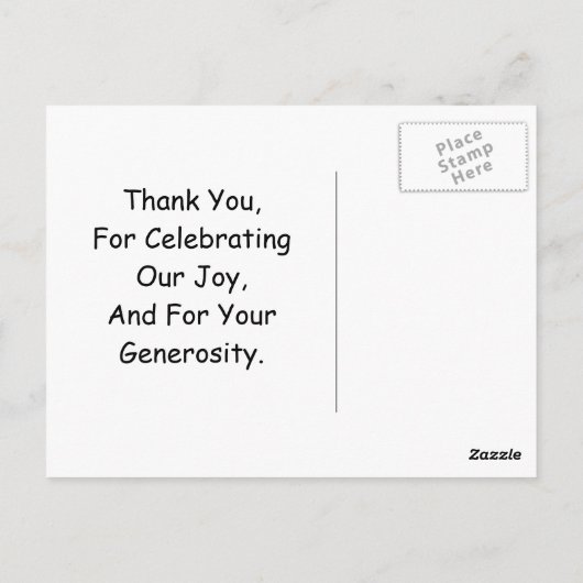 Leuke  gepersonaliseerde bruiloft briefkaart (Achterkant)