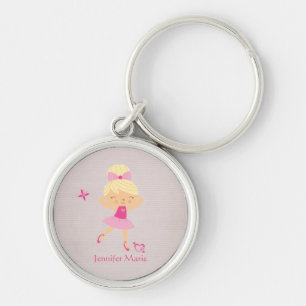 Leuke gepersonaliseerde de ballerinasleutelhanger sleutelhanger