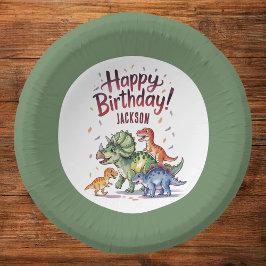 Leuke gepersonaliseerde dinosaur verjaardag  papieren kommen