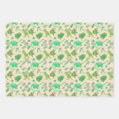 Leuke gepersonaliseerde dinosaurus cadeauverpakkin inpakpapier vel (Voorkant 3)