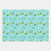 Leuke gepersonaliseerde dinosaurus cadeauverpakkin inpakpapier vel (Voorkant 2)