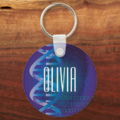 Leuke gepersonaliseerde DNA-vingerafdruk medische  Sleutelhanger (Voorkant)