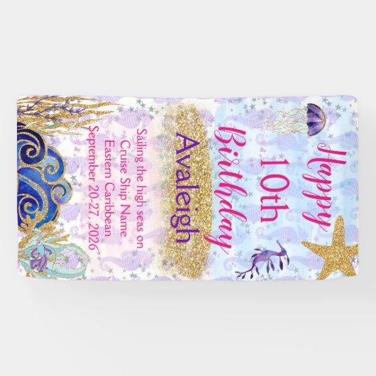 Leuke gepersonaliseerde gelukkige verjaardagsbanne spandoek (Horizontaal)