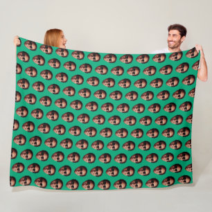 Leuke gepersonaliseerde gezichts foto fleece deken