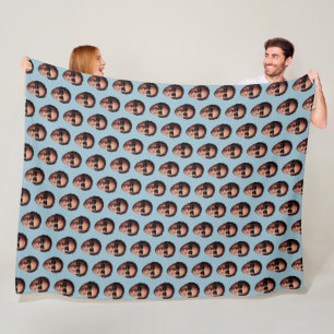 Leuke gepersonaliseerde gezichts foto fleece deken