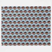 Leuke gepersonaliseerde gezichts foto fleece deken (Voorkant (Horizontaal))