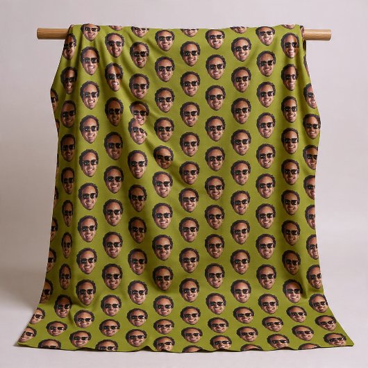Leuke gepersonaliseerde gezichts foto fleece deken