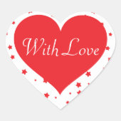 Leuke gepersonaliseerde harten met liefde Stickers (Voorkant)