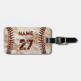Leuke Gepersonaliseerde Honkbal Bagage Labels Uw T