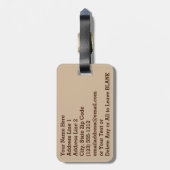 Leuke Gepersonaliseerde Honkbal Bagage Labels Uw T (Achterkant verticaal)