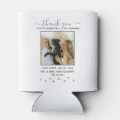 Leuke gepersonaliseerde huisdier bruiloft foto dan blikjeskoeler (Achterkant)