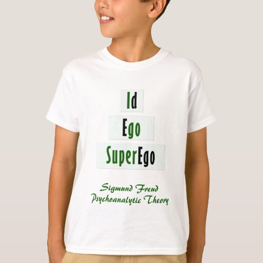 Leuke Gepersonaliseerde ID, Ego en Superego Groen, T-shirt (Voorkant)