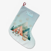 Leuke gepersonaliseerde kerstkous grote kerstsok (Voorkant (Hangend))