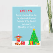 Leuke gepersonaliseerde Kerstman lijst Kerstkaart Kaart (Voorkant)