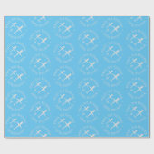 Leuke gepersonaliseerde Kind Verjaardag Vliegtuige Cadeaupapier (Vlak)