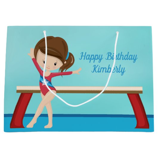 Leuke gepersonaliseerde Kinder gymnastiek meisjes Groot Cadeauzakje (Voorkant)