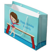 Leuke gepersonaliseerde Kinder gymnastiek meisjes Groot Cadeauzakje (Voorkant Gekanteld)