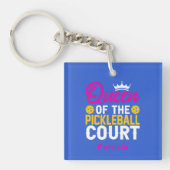 Leuke gepersonaliseerde koningin van het Picklebal Sleutelhanger (Voorkant)