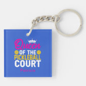 Leuke gepersonaliseerde koningin van het Picklebal Sleutelhanger (Achterkant)