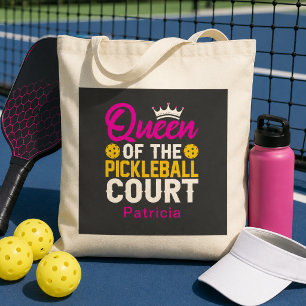 Leuke gepersonaliseerde Koningin van het Picklebal Tote Bag