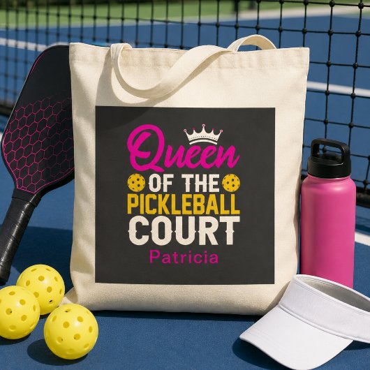 Leuke gepersonaliseerde Koningin van het Picklebal Tote Bag