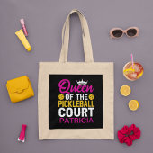 Leuke gepersonaliseerde koningin van het Picklebal Tote Bag