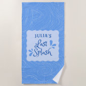 Leuke gepersonaliseerde "laatste duik" vrijgezelle strandlaken (Voorkant)