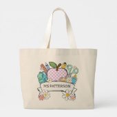 Leuke gepersonaliseerde leraar  grote tote bag (Achterkant)
