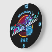 Leuke gepersonaliseerde Mancave Bar Huiskamer Happ Grote Klok (Hoek)