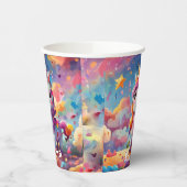 Leuke gepersonaliseerde naam verjaardag kleurrijke papieren bekers (Links)