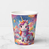 Leuke gepersonaliseerde naam verjaardag kleurrijke papieren bekers (Voorkant)