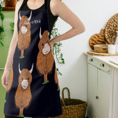 Leuke gepersonaliseerde Schotse Highland Koe Schort