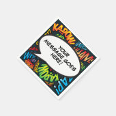 Leuke Gepersonaliseerde Stripboek Spraakballon Kle Servet (Hoek)