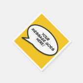 Leuke gepersonaliseerde stripboek spraakballon servet (Hoek)