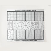 Leuke gepersonaliseerde SUDOKU achtergrond Wandkleed (Voorkant (horizontaal))