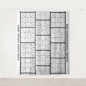 Leuke gepersonaliseerde SUDOKU achtergrond Wandkleed (Voorkant)