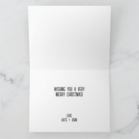 Leuke gepersonaliseerde tekst & Afbeelding kerst Bedankkaart (Binnen)