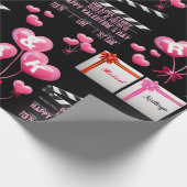 Leuke gepersonaliseerde Valentijnsdag Cadeaupapier (Hoek)