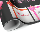 Leuke gepersonaliseerde Valentijnsdag Cadeaupapier (Rol Hoek)