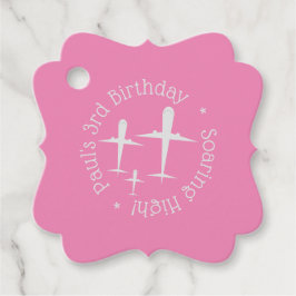 Leuke gepersonaliseerde verjaardag Elegante vliegt Bedankjes Labels