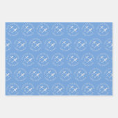 Leuke gepersonaliseerde verjaardagsvliegtuigen bla inpakpapier vel (Voorkant)