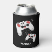 Leuke gepersonaliseerde videogamer voor kinderen blikjeskoeler (Blikje Voorkant)