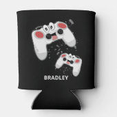 Leuke gepersonaliseerde videogamer voor kinderen blikjeskoeler (Achterkant)