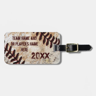Leuke Gepersonaliseerde Vintage Honkbal Bagage Lab Bagagelabel