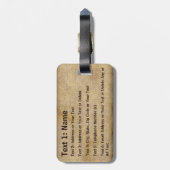 Leuke Gepersonaliseerde Vintage Honkbal Bagage Lab Bagagelabel (Achterkant verticaal)