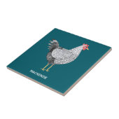 Leuke gepersonaliseerde Waterverf Wyandotte Chicke Tegeltje (Zijkant)