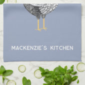 Leuke gepersonaliseerde Waterverf Wyandotte Chicke Theedoek (Gevouwen)