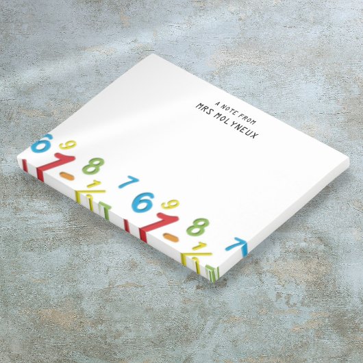 Leuke gepersonaliseerde wiskunde 123 nummers Post- Post-it® Notes